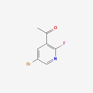 1-(5-Bromo-2-fluoropyridin-3-yl)ethanone chemical structure (CAS 1111637-74-1)
