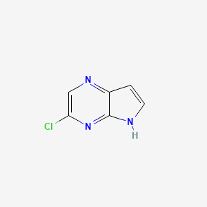 3-Chloro-5H-pyrrolo[2,3-b]pyrazine chemical structure (CAS 1111638-10-8)