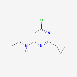 6-Chloro-2-cyclopropyl-N-ethylpyrimidin-4-amine chemical structure (CAS 1111849-50-3)