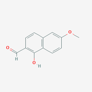 1-Hydroxy-6-methoxy-2-naphthaldehyde chemical structure (CAS 111258-03-8)