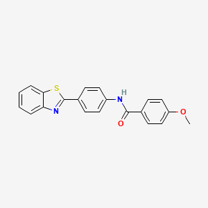 N-(4-(Benzo[d]thiazol-2-yl)phenyl)-4-methoxybenzamide chemical structure (CAS 111272-66-3)