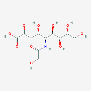 (4S,5R,6R,7S,8R)-4,6,7,8,9-Pentahydroxy-5-(2-hydroxyacetamido)-2-oxononanoic acid chemical structure (CAS 1113-83-3)