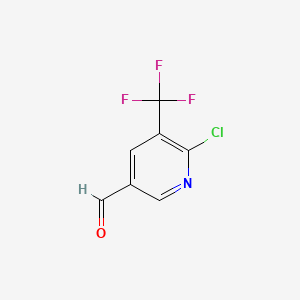 6-Chloro-5-(trifluoromethyl)nicotinaldehyde chemical structure (CAS 1113049-90-3)