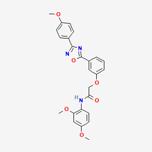 N-(2,4-Dimethoxyphenyl)-2-(3-(3-(4-methoxyphenyl)-1,2,4-oxadiazol-5-yl)phenoxy)acetamide chemical structure (CAS 1113126-49-0)