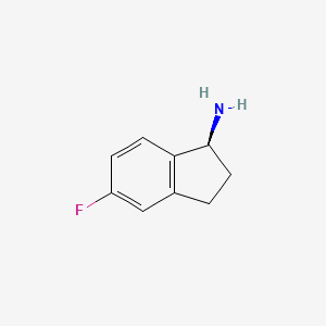 (S)-5-Fluoro-2,3-dihydro-1H-inden-1-amine chemical structure (CAS 1114333-11-7)