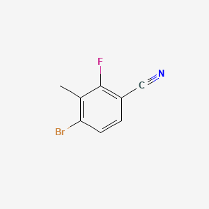 4-Bromo-2-fluoro-3-methylbenzonitrile chemical structure (CAS 1114546-30-3)