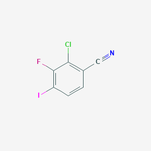 2-Chloro-3-fluoro-4-iodobenzonitrile chemical structure (CAS 1114547-55-5)