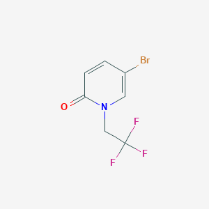 5-Bromo-1-(2,2,2-trifluoroethyl)pyridin-2(1H)-one chemical structure (CAS 1114563-10-8)