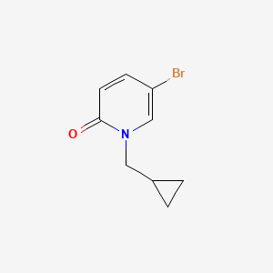 5-Bromo-1-(cyclopropylmethyl)-1,2-dihydropyridin-2-one chemical structure (CAS 1114573-41-9)