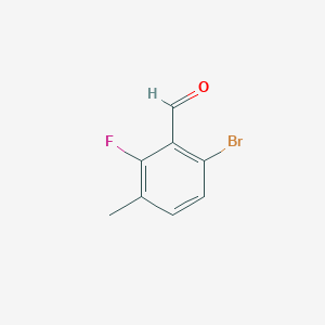 6-Bromo-2-fluoro-3-methylbenzaldehyde chemical structure (CAS 1114809-22-1)