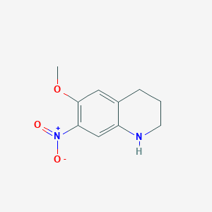 6-Methoxy-7-nitro-1,2,3,4-tetrahydroquinoline chemical structure (CAS 1116230-76-2)