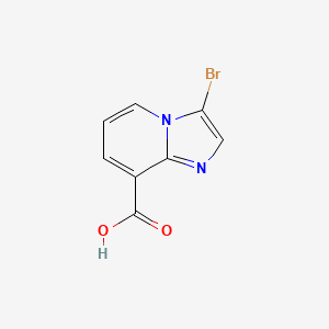 3-Bromoimidazo[1,2-a]pyridine-8-carboxylic acid chemical structure (CAS 1116691-26-9)