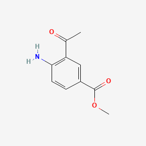 Methyl 3-acetyl-4-aminobenzoate chemical structure (CAS 111714-47-7)