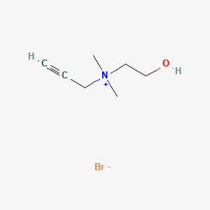 N-(2-Hydroxyethyl)-N,N-dimethylprop-2-yn-1-aminium bromide chemical structure (CAS 111755-76-1)