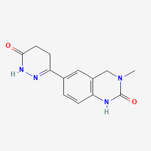 3-Methyl-6-(6-oxo-1,4,5,6-tetrahydropyridazin-3-yl)-3,4-dihydroquinazolin-2(1H)-one chemical structure (CAS 111786-07-3)