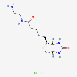 N-(2-Aminoethyl)-5-((3aS,4S,6aR)-2-oxohexahydro-1H-thieno[3,4-d]imidazol-4-yl)pentanamide hydrochloride chemical structure (CAS 111822-45-8)