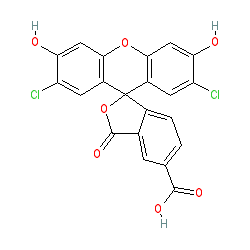 2′,7′-Dichloro-3′,6′-dihydroxy-3-oxospiro[isobenzofuran-1(3H),9′-[9H]xanthene]-ar-carboxylic acid chemical structure (CAS 111843-78-8)