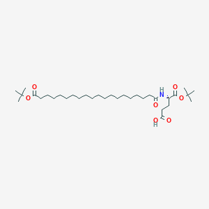 (S)-5-(tert-Butoxy)-4-(20-(tert-butoxy)-20-oxoicosanamido)-5-oxopentanoic acid chemical structure (CAS 1119061-70-9)