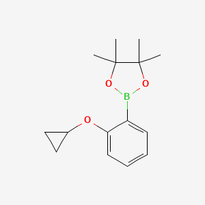 2-(2-Cyclopropoxyphenyl)-4,4,5,5-tetramethyl-1,3,2-dioxaborolane chemical structure (CAS 1119090-11-7)
