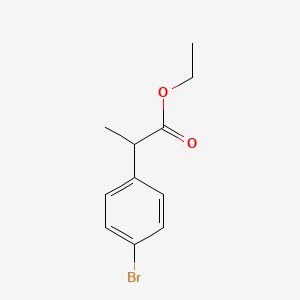 Ethyl 2-(4-bromophenyl)propanoate chemical structure (CAS 111914-79-5)