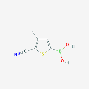 (5-Cyano-4-methylthiophen-2-yl)boronic acid chemical structure (CAS 1119899-50-1)