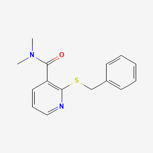 2-(Benzylthio)-N,N-dimethylnicotinamide chemical structure (CAS 112006-57-2)
