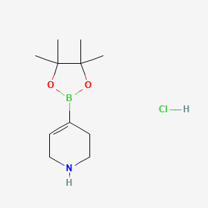 4-(4,4,5,5-Tetramethyl-1,3,2-dioxaborolan-2-yl)-1,2,3,6-tetrahydropyridine hydrochloride chemical structure (CAS 1121057-75-7)
