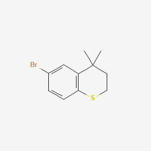 6-Bromo-4,4-dimethylthiochroman chemical structure (CAS 112110-44-8)