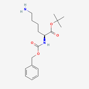 (S)-tert-Butyl 6-amino-2-(((benzyloxy)carbonyl)amino)hexanoate chemical structure (CAS 112157-39-8)