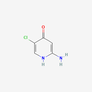 2-Amino-5-chloropyridin-4-ol chemical structure (CAS 1121585-12-3)