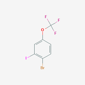 1-Bromo-2-iodo-4-(trifluoromethoxy)benzene chemical structure (CAS 1121586-26-2)