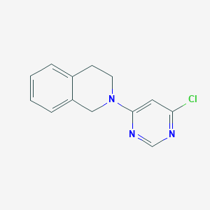 2-(6-Chloropyrimidin-4-yl)-1,2,3,4-tetrahydroisoquinoline chemical structure (CAS 1121625-27-1)