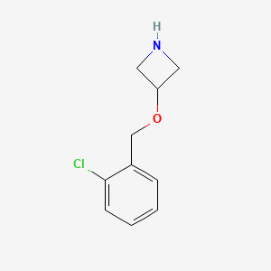 3-((2-Chlorobenzyl)oxy)azetidine chemical structure (CAS 1121627-62-0)