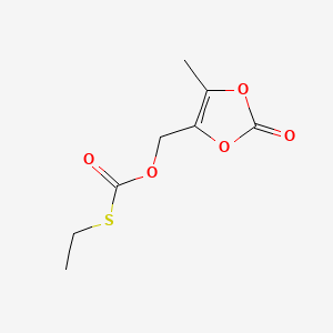 S-Ethyl O-((5-methyl-2-oxo-1,3-dioxol-4-yl)methyl) carbonothioate chemical structure (CAS 1121795-67-2)
