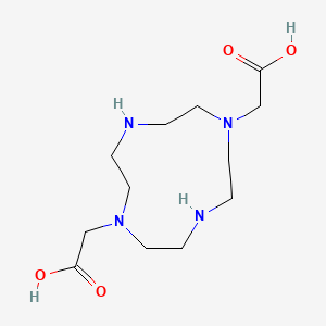 2,2'-(1,4,7,10-Tetraazacyclododecane-1,7-diyl)diacetic acid chemical structure (CAS 112193-75-6)
