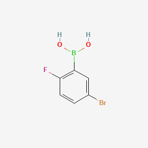 (5-Bromo-2-fluorophenyl)boronic acid chemical structure (CAS 112204-57-6)