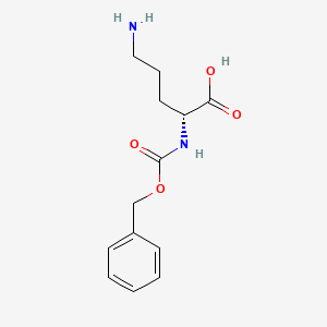 (R)-5-Amino-2-(((benzyloxy)carbonyl)amino)pentanoic acid chemical structure (CAS 112229-51-3)