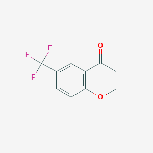 6-(Trifluoromethyl)chroman-4-one chemical structure (CAS 1122410-37-0)