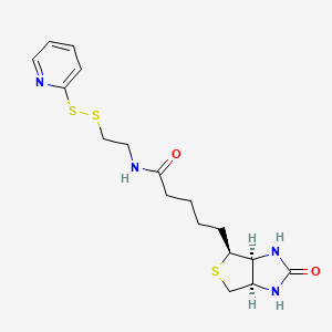 5-((3aS,4S,6aR)-2-Oxohexahydro-1H-thieno[3,4-d]imidazol-4-yl)-N-(2-(pyridin-2-yldisulfanyl)ethyl)pentanamide chemical structure (CAS 112247-65-1)
