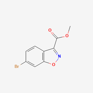 Methyl 6-bromobenzo[d]isoxazole-3-carboxylate chemical structure (CAS 1123169-23-2)