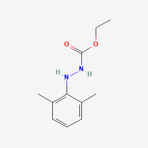 Ethyl 2-(2,6-dimethylphenyl)hydrazinecarboxylate chemical structure (CAS 112341-87-4)