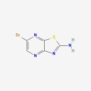 6-Bromothiazolo[4,5-b]pyrazin-2-amine chemical structure (CAS 112342-72-0)