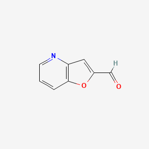 Furo[3,2-b]pyridine-2-carbaldehyde chemical structure (CAS 112372-05-1)
