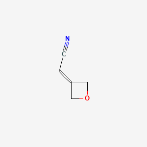 2-(Oxetan-3-ylidene)acetonitrile chemical structure (CAS 1123787-67-6)