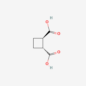 trans-Cyclobutane-1,2-dicarboxylic acid chemical structure (CAS 1124-13-6)