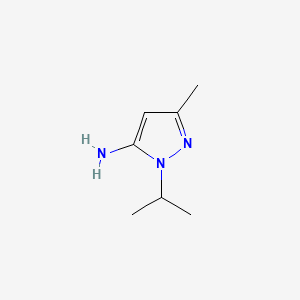 5-Amino-1-isopropyl-3-methylpyrazole chemical structure (CAS 1124-16-9)