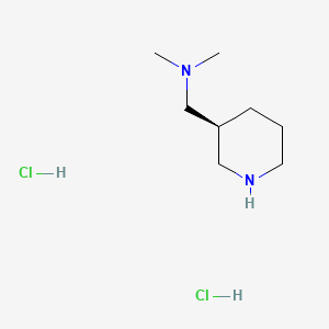 (S)-N,N-Dimethyl-1-(piperidin-3-yl)methanamine dihydrochloride chemical structure (CAS 1124199-11-6)