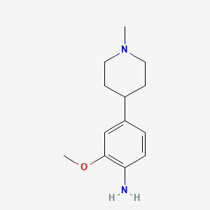 2-Methoxy-4-(1-methylpiperidin-4-yl)aniline chemical structure (CAS 1124330-14-8)