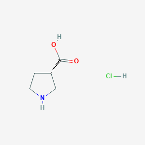 (S)-Pyrrolidine-3-carboxylic acid hydrochloride chemical structure (CAS 1124369-40-9)
