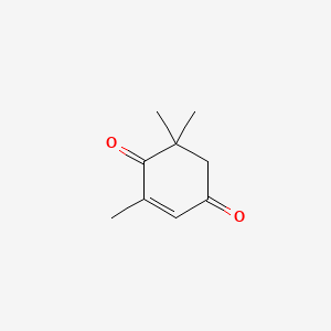 2,6,6-Trimethyl-2-cyclohexene-1,4-dione chemical structure (CAS 1125-21-9)